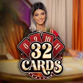 Official Live Casino logo: 32 Cards by Ezugi at Wolf Casino