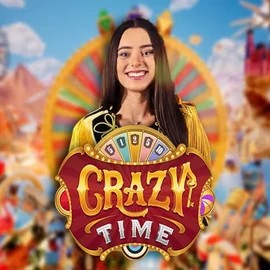 Crazy Time slot visual from Evolution available on wolf-be.com