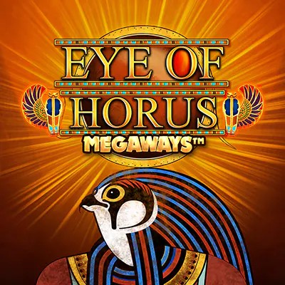 Eye of Horus Megaways logo by Blueprint Gaming Wolf Casino