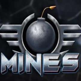 Mines slot logo by Turbo Games at Wolf CasinoMines