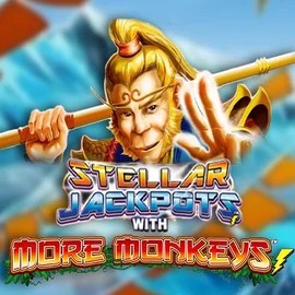 Stellar Jackpots with More Monkeys logo – Jackpots by Lightning Box Game at Wolf Casino