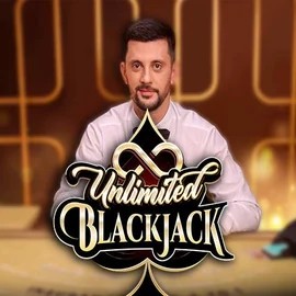 Unlimited Blackjack slot logo by Ezugi at Wolf Casino
